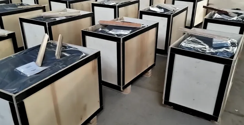 配達 ！順行機械は100台以上のガソリンプレートコンパクターを日本に出荷