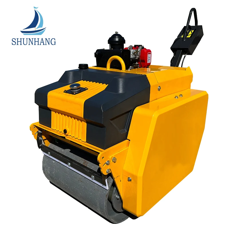 650mmのダブルドラム圧縮ロードローラーの後ろを2.5トン歩く